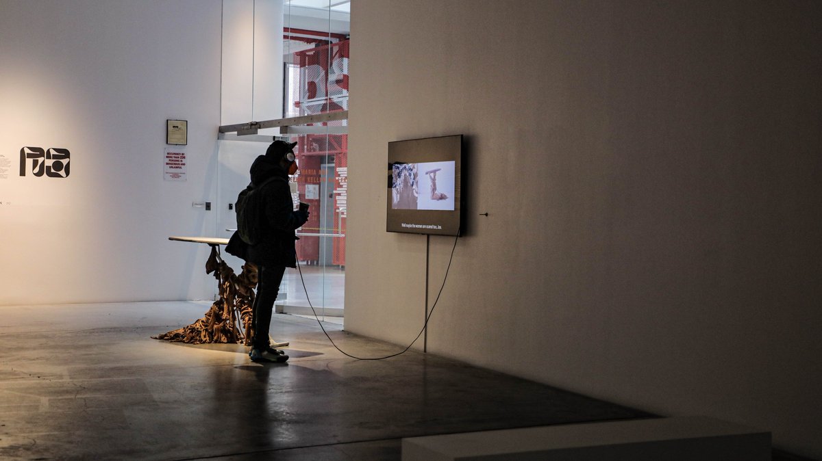 parsonsdesign's tweet photo. Last chance to see @blackbeyond_’s debut IRL exhibit on view @ 2 W 13th St! Curated by @Jazsalyn (@mfadt '21) @AbstractSha &amp; @MpwoYvonne, [a^3] maps &amp; dissolves falsified structures of modernity, imagining new realities for black &amp; indigenous life. https://t.co/WN7rabOp3B https://t.co/Ehd3c1j0IA