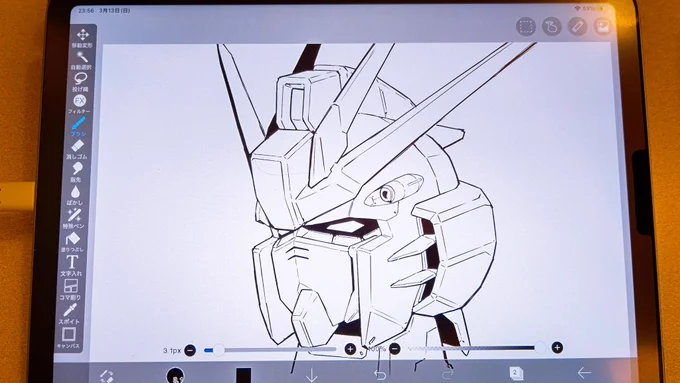 アイビスでガンダムタイプの顔描くのはすんごい難しい。。。 