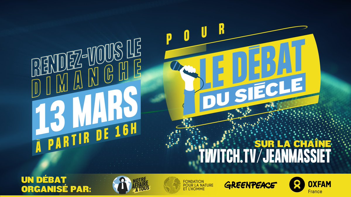 oxfamfrance's tweet photo. LIVE 🔴 C’est parti pour le #DébatDuSiècle ! Parce que les questions climatiques doivent être au cœur du prochain quinquennat, nous organisons un débat 100% dédié au climat avec les candidat·e·s, animé par @JeanMassiet et @PalomaMoritz !
 
À suivre ici 👉 https://t.co/ttozuUMz4s https://t.co/NtiasHqUW4