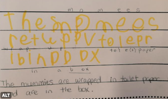 kim_donker's tweet photo. Learning about mummification and pretending to be mummies provided an opportunity for students to share their understanding about death and for teachers to clear up misconceptions using clean and simple terms. #isaruba #intentionalteaching #purposefulplay https://t.co/HcqwIrhq4z