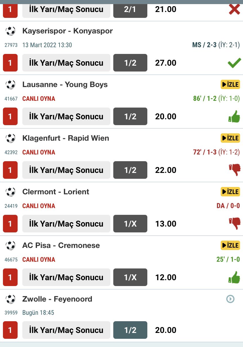 Sistem kuponumda

 3 maç gelirse 5
4 maç gelirse 10 

Kişiye HEDİYE 🔥

RT atıp yoruma 3 arkadaşını etiketle🥳