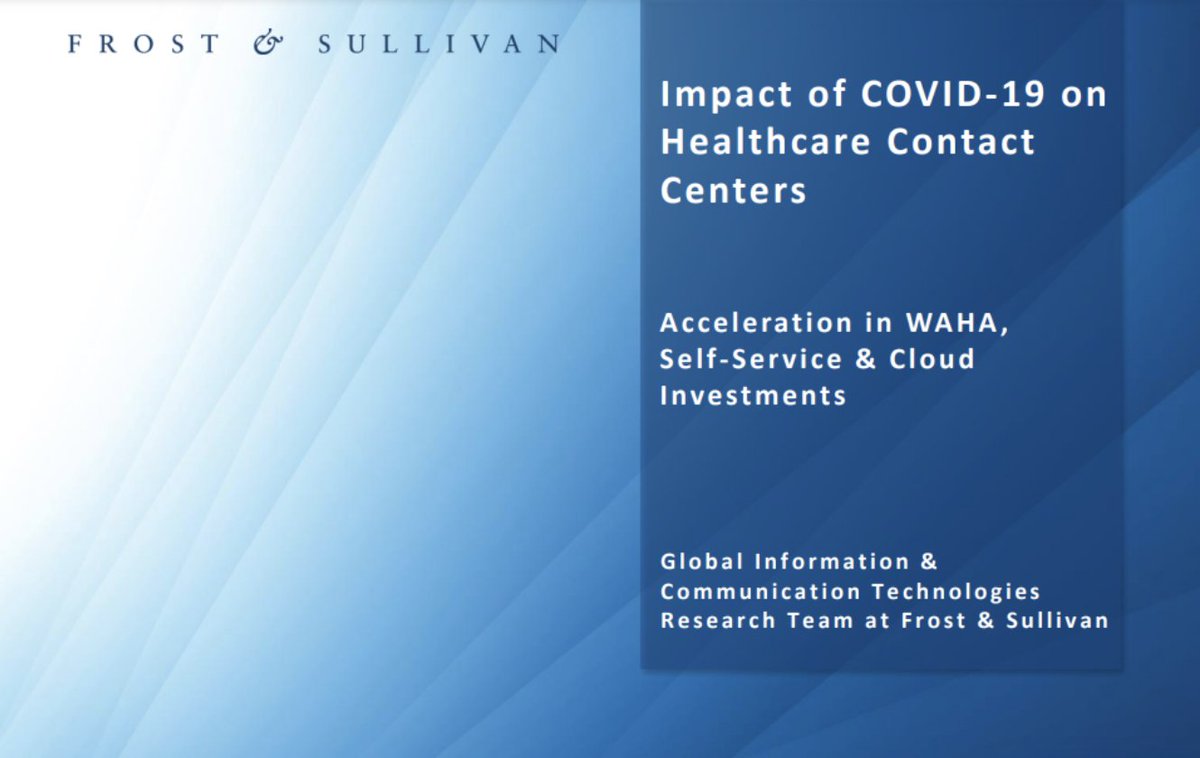 Five9's tweet photo. Safe travels to everyone attending #HIMSS22! Make sure to download this @Frost_Sullivan report for your in flight reading! @HIMSS #Five9 #Healthcare 
https://t.co/XdmEtos8Cg https://t.co/XeB4BBhFcl