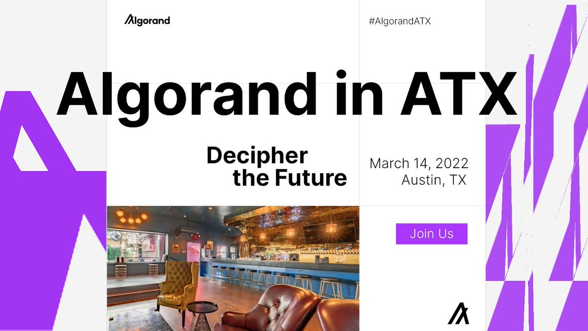 In Austin, TX this week? Stop by the AlgoRanch tomorrow to experience the future of music, gaming, art, and finance — all built on a high performance, carbon-negative blockchain 👉 info.algorand.com/atx #AlgorandATX #SXSW