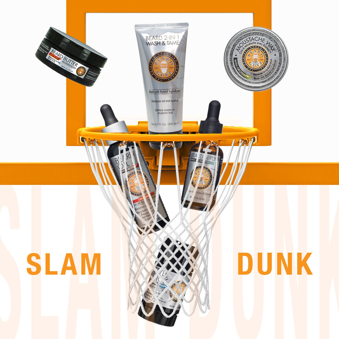 It’s a dunk! 🏀 Who’s ready for #MarchMadness? Let us know your pre-game beard prep ritual in the comments below! 🧔