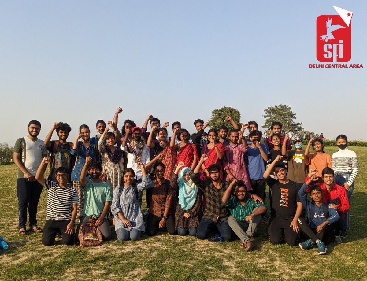 SFIcentraldelhi's tweet photo. Today, the first organisational class was organised by the SFI Delhi Central Area committee on the topic 'Functioning of SFI' at Rajghat, New Delhi. Comrade Anjana, state committee member and secretary of SFI-JNU addressed student activists from Zakhir Hussain Morning+ https://t.co/G36Nrd4870