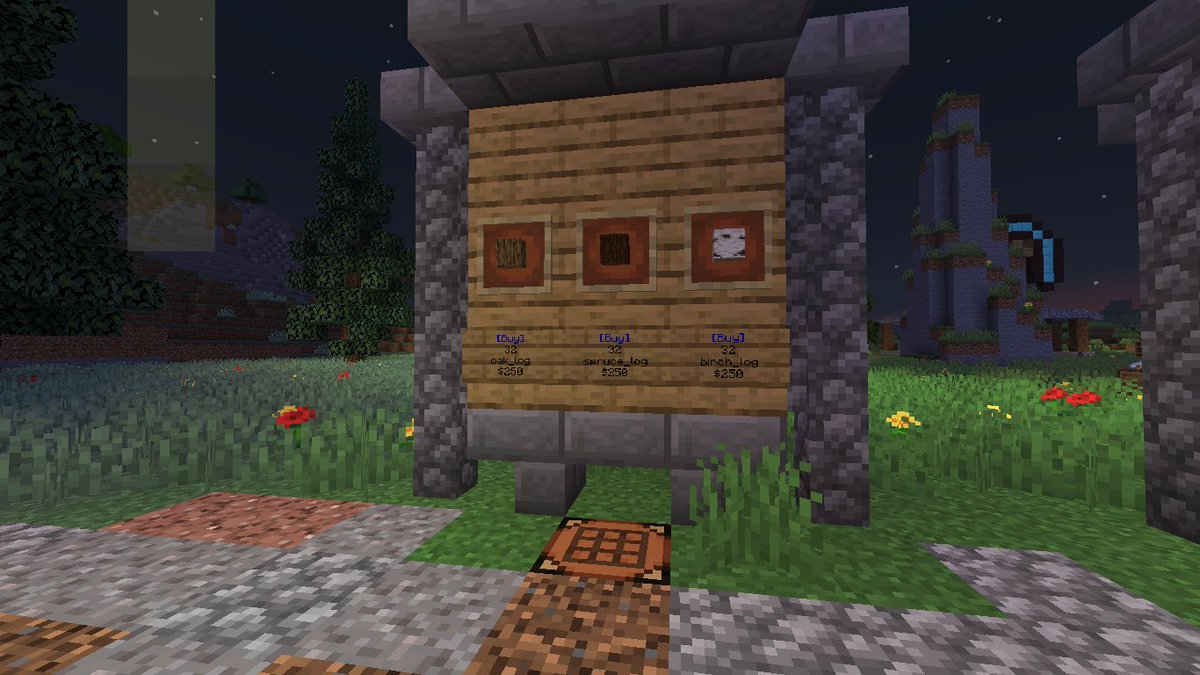 TacNetworkMC's tweet photo. Tienda en el survival para que puedan comprar comida y bloques para sus casas! https://t.co/XDk17c6F6p