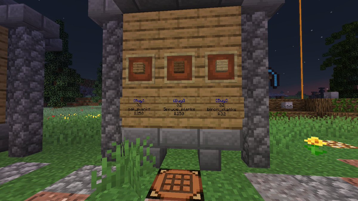 TacNetworkMC's tweet photo. Tienda en el survival para que puedan comprar comida y bloques para sus casas! https://t.co/XDk17c6F6p