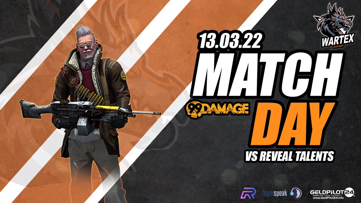wartexESPORTS's tweet photo. [#WARTEX99] 🇩🇪

Our German team is also back this week. Let's continue with Match No. 5 in the 99 Damage.

🆚 @RVMultigaming Talents
⏰ 19:00 (CET)
📺 https://t.co/ur44XwksCN

@GELDPILOT24 @teamspeak @REYFMDE https://t.co/2jmGeFp8MD