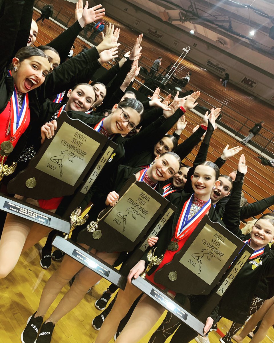 stingerzdance's tweet photo. History Made. 

For the first time in Mitchell Dance history, your stingerz are State Champions in all 3 divisions 💛🤍💙 

What a year 💪🏻🐝 https://t.co/xuNna6lbbY