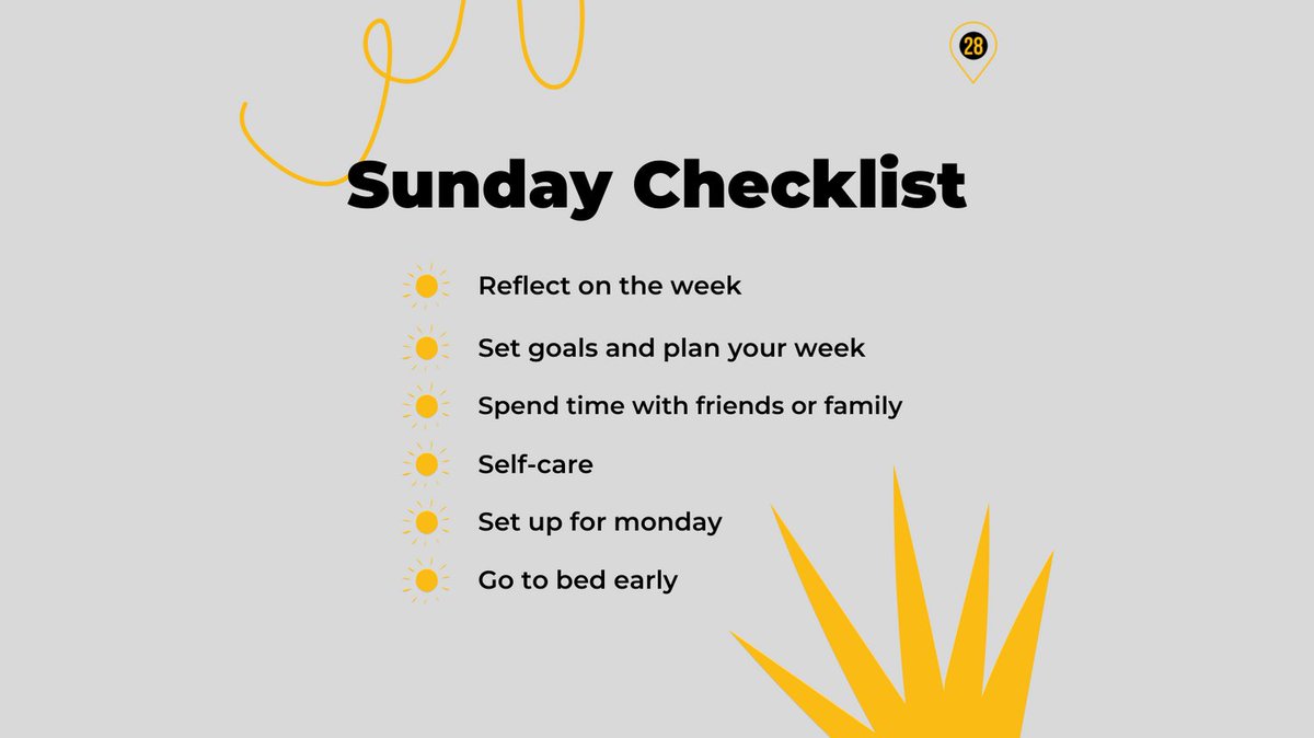route28ng's tweet image. #SundayCheckList