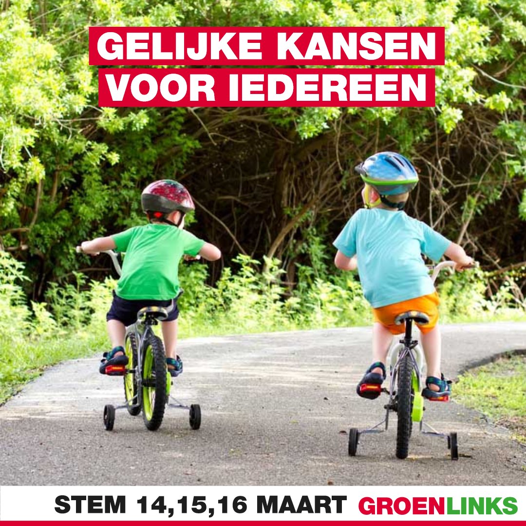 GroenLinks_LV's tweet photo. Vind jij ook dat iedereen een gelijke kans moet krijgen? Stem dan 14, 15, 16 maart GroenLinks! Bekijk al onze standpunten hier: https://t.co/ZssqzGVmR5 https://t.co/Tzolw73Nbe