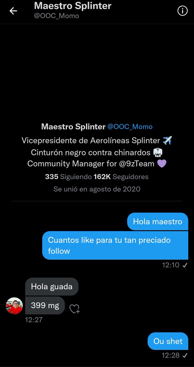 Vamos gente like y rt, dale <a href="/guadalibrandi/">𝔤𝔲𝔞𝔡𝔞 𝔩𝔦𝔟𝔯𝔞𝔫𝔡𝔦 Ψ</a> ayuda a tu splinter.
<a href="/OOC_Momo/">Maestro Splinter</a>