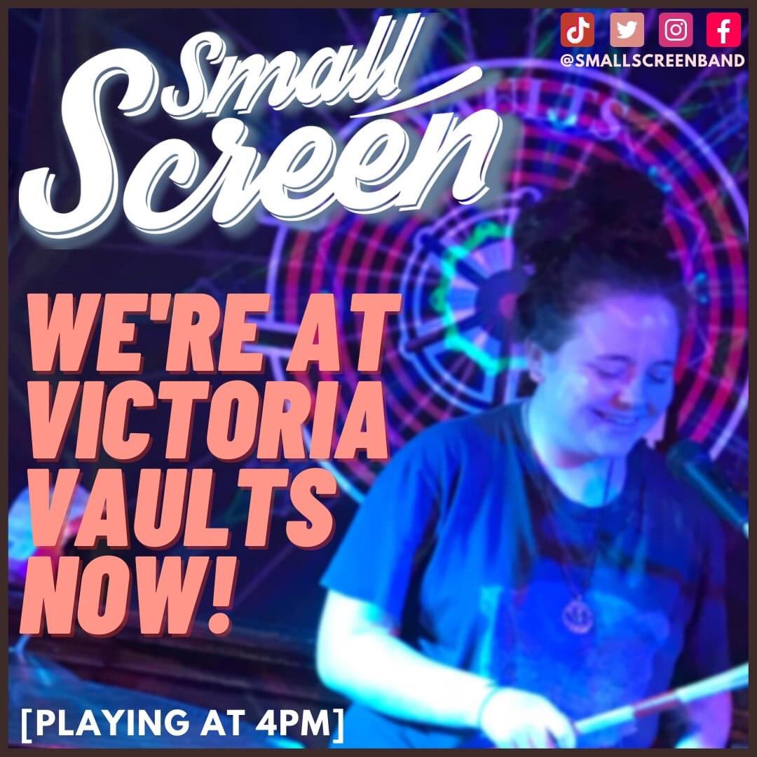 SmallScreenBand's tweet photo. Weβre at Victoria Vaults now!
Performing at 4pm onwards, playing until the night is low (so about 6pm)
See you here soon!
@TheYorkVaults
#LivePerforming #YorkMusic #SeeYouThere https://t.co/yRSHSXNon6