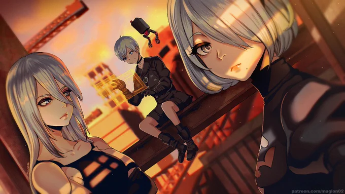 Ending E-2 ( Automata) Updated version#NieRAutomata 