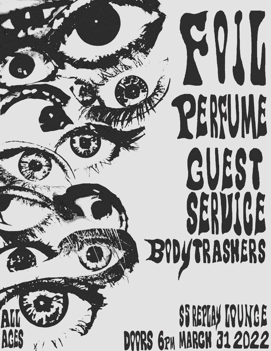 perfumeusaband's tweet photo. we’ll be back in lawrence, ks at the end of march with @GuestServiceKS, foil and bodythrashers 

flyer by @BleedingOrchids https://t.co/pNlAGimkUc