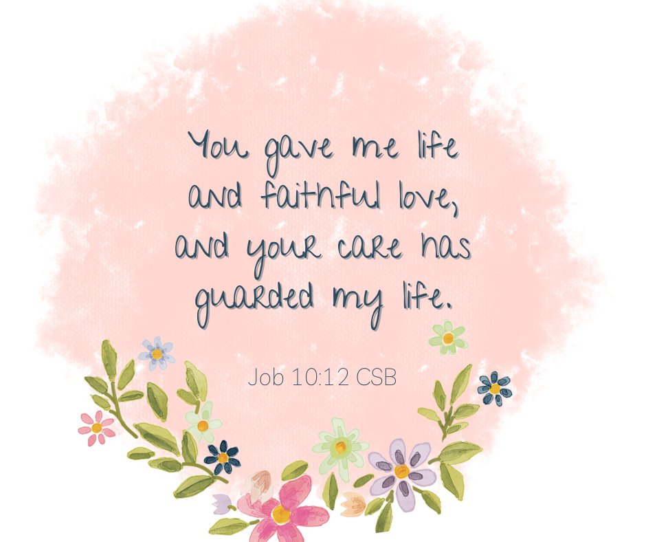 Where have you seen God's faithfulness in your life?
Job 10:12