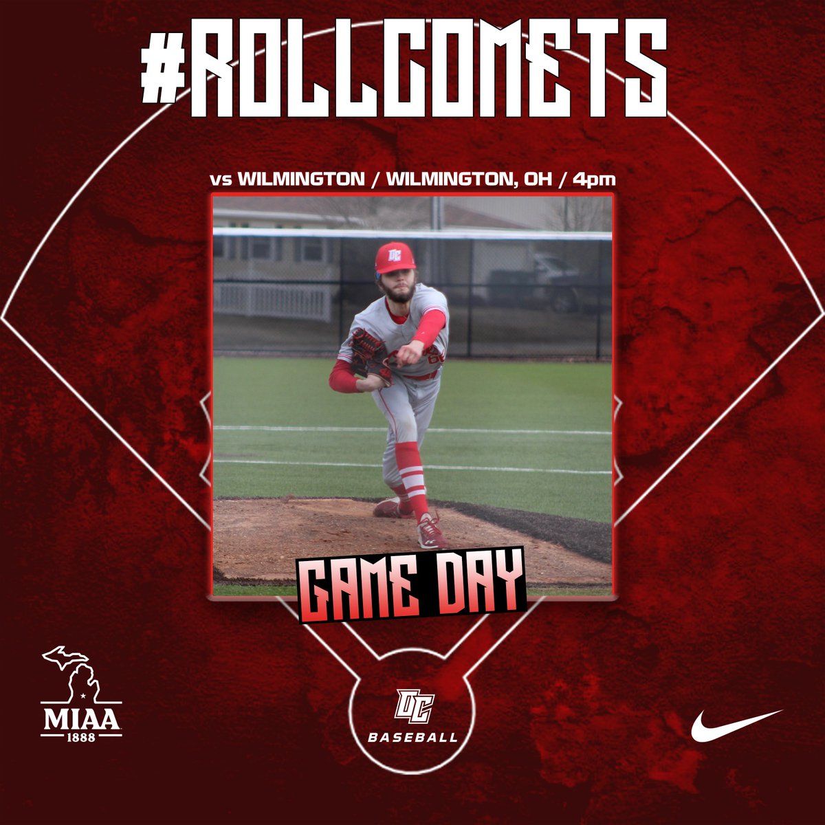 UOlivetBaseball's tweet photo. IT'S GAME DAY! 

Comets vs Quakers at 4pm today in the first of a 3-game series

#ROLLCOMETS https://t.co/S5Vx9pUgm1