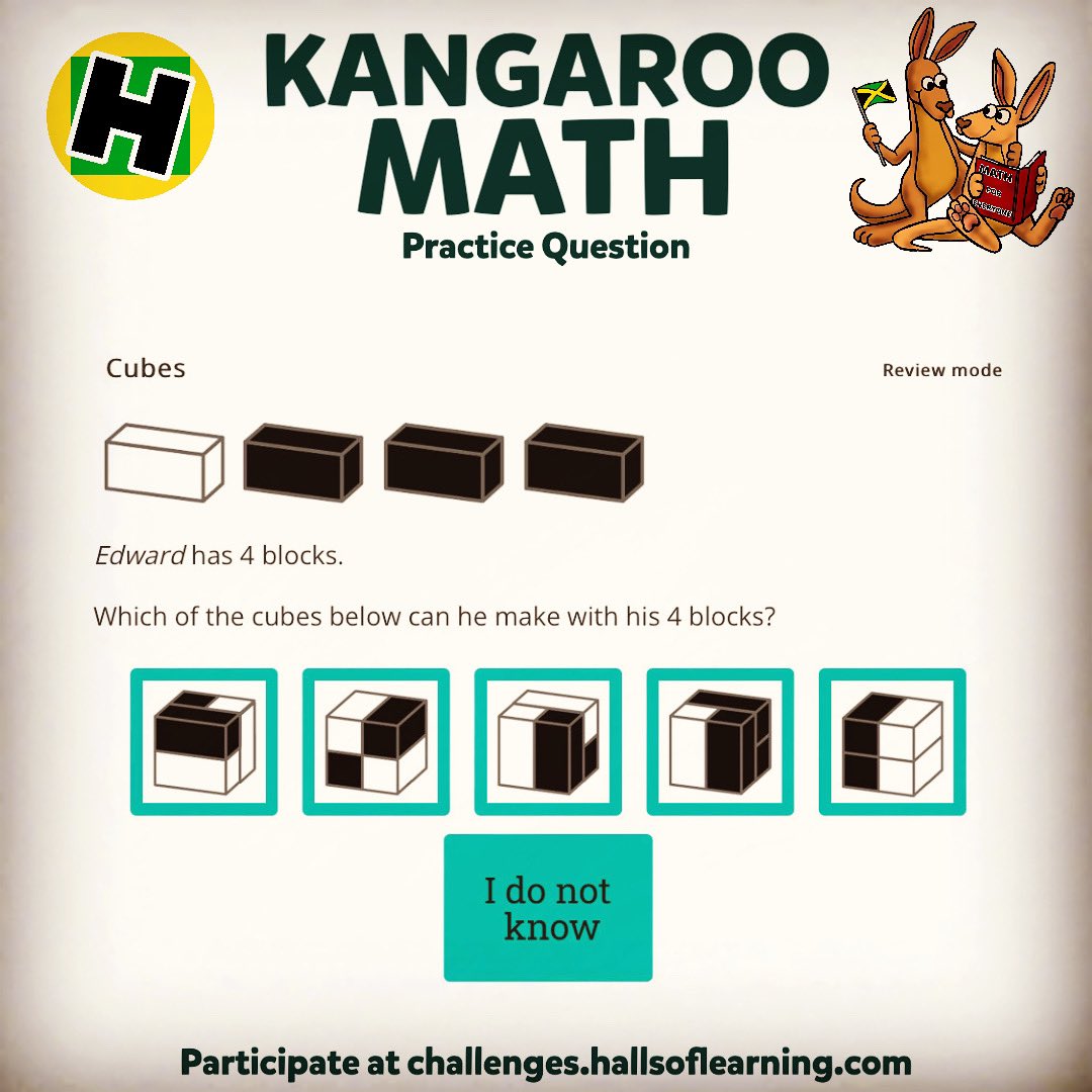 hallsoflearning's tweet photo. Can you Maths this out?
▫️
More practice at https://t.co/QnsjcBHjIQ
▫️
Join the Kangaroo Math Challenge, March 17-31, 2022
▫️
Participation is FREE for all students in Grades 1-13 courtesy of Musson Foundation.
▫️
#problemsolving #mathematics #mathematicalthinking #kangaroomath https://t.co/7tQMFAqEmT