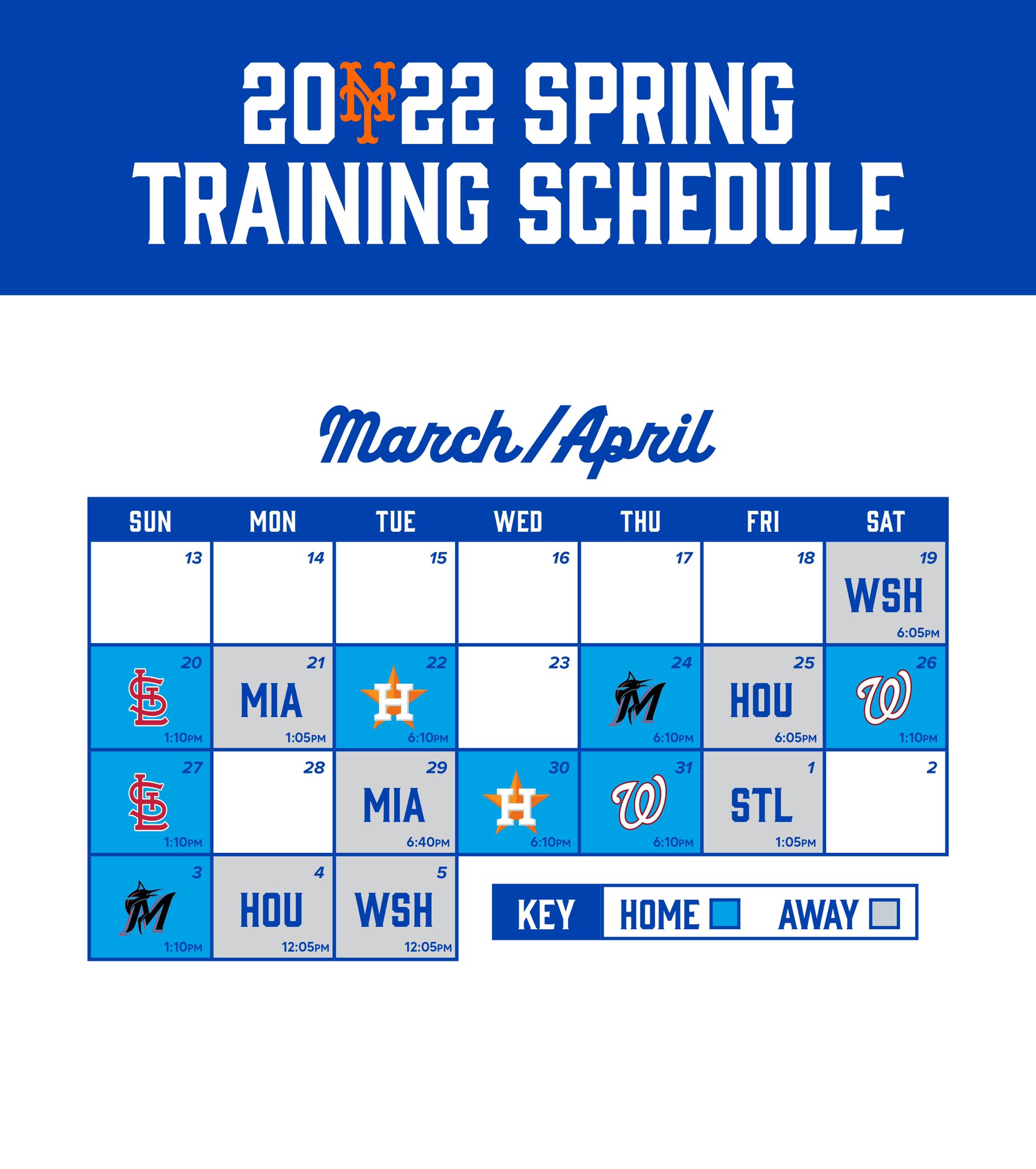 St. Lucie Mets on Twitter "🚨Schedule Alert 🚨 The Mets new spring