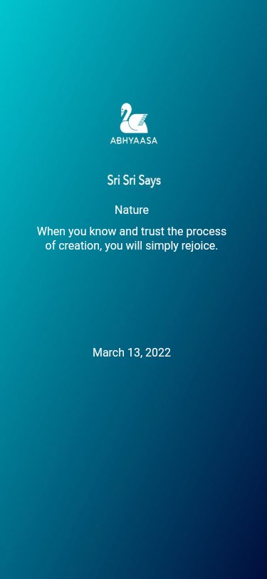 DailyYogaAtHome's tweet photo. When you know and trust the process of creation, you will simply rejoice.
 
----- 
 Powered by Abhyaasa.
 Android - https://t.co/7n60qXHFLZ 
 iOS - https://t.co/aE10Pwo5bz 
 Download for free. Today. Now. https://t.co/I5OipjXTwM