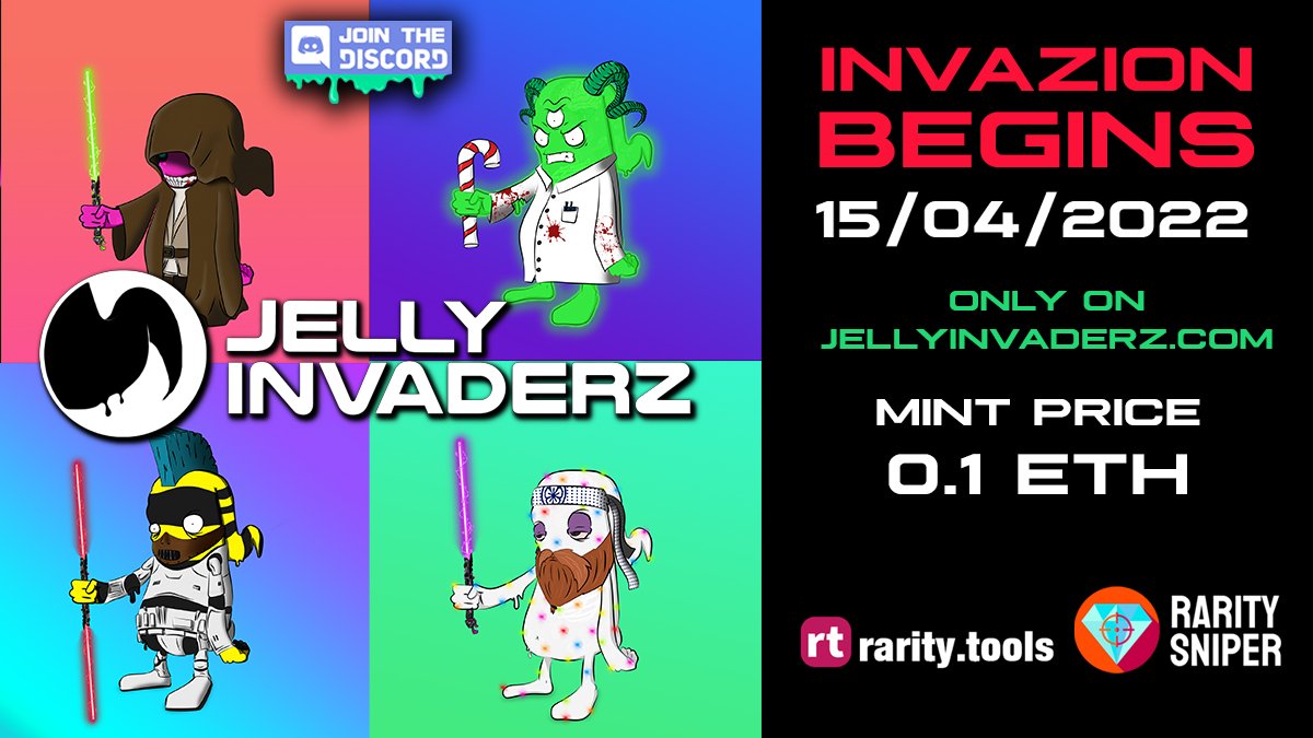 AndrCalifrnia2's tweet photo. @GemsScope @JellyInvaderz always thinking about his community! New project with awesome roadmap that rewards his users and holders permanently! 😍

<Links> 👇
https://t.co/At63eVTIFM

#NFT #NFTCommunity #NFTs #Invazion #JellyInvaderz #PrivacyMatters #ETH https://t.co/15wVoGj9fb