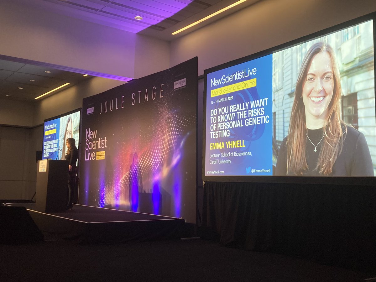 abbybeall's tweet photo. really excited about @EmmaYhnell’s talk on genetic testing - do you really want to know? @newscientist @newscievents https://t.co/VYk70DKPa7
