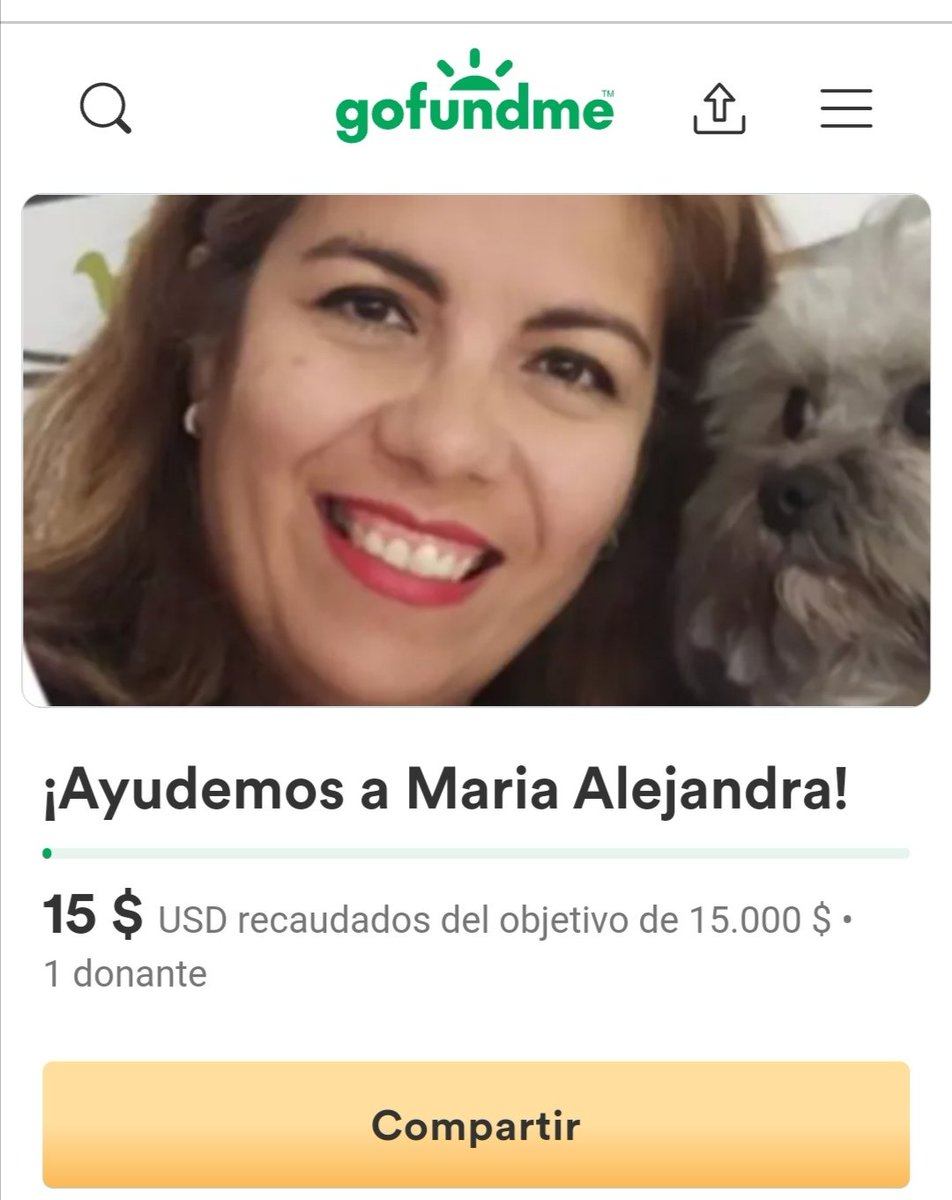 A Maria Alejandra le diagnosticaron un #carcinomaductalinfiltrante en su mama derecha. Apoyemosla aquí gofundme.com/f/dffwe-ayudem… para que pueda seguir viviendo. #daresdar #entretodos