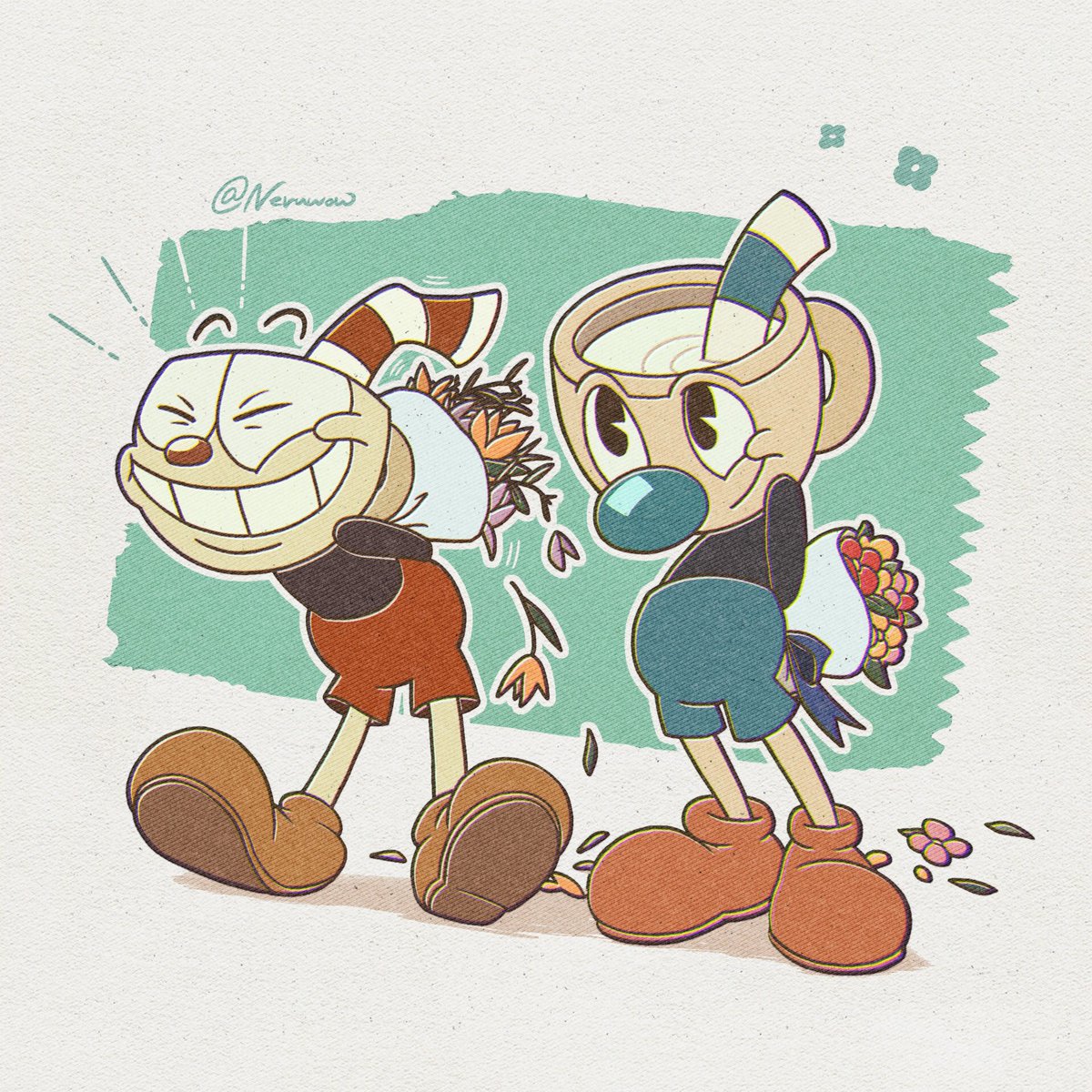 Neruwow's tweet photo. ☕☕☺

#Cuphead #cupheadfanart https://t.co/THvP0cK5a9