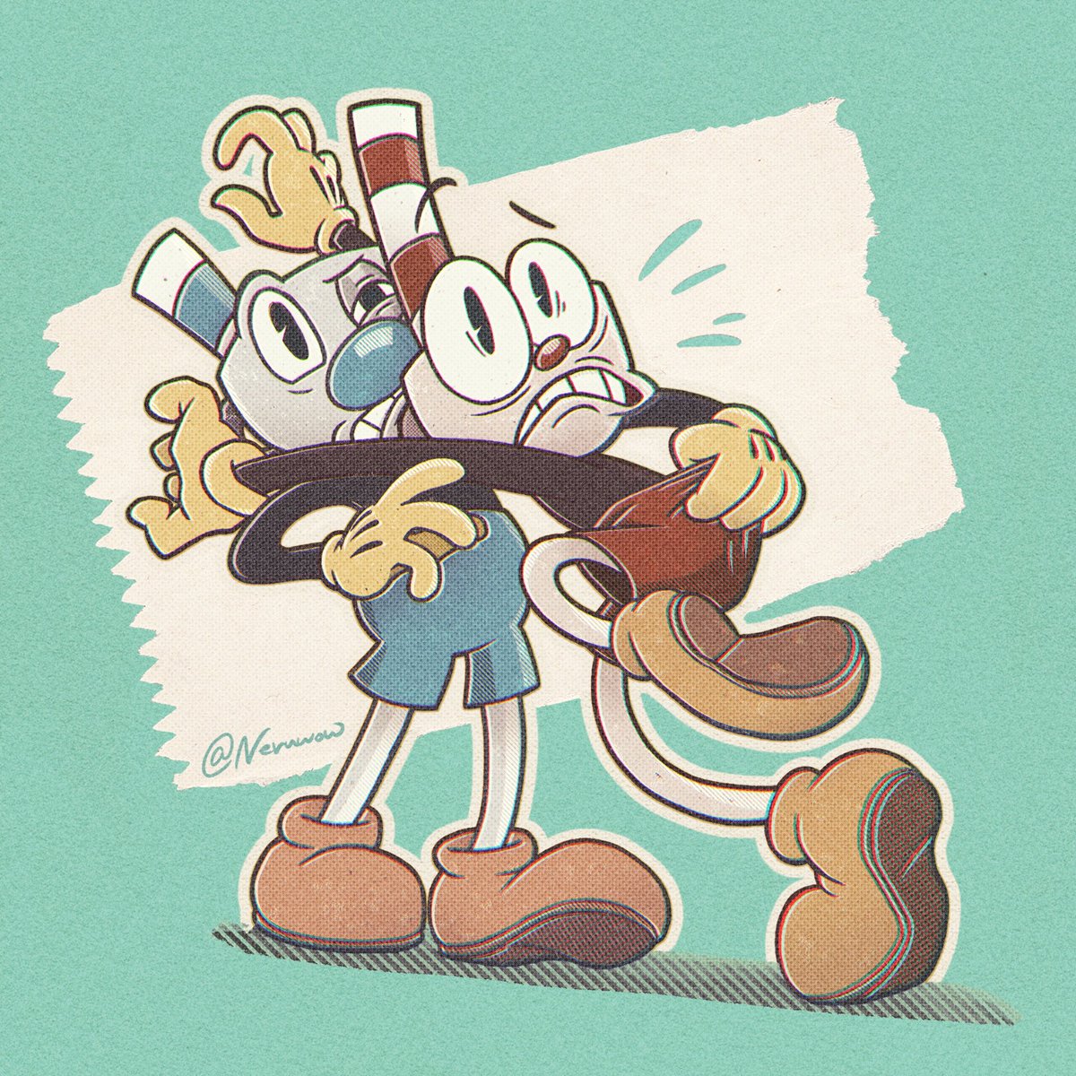 Neruwow's tweet photo. ☕☕☺

#Cuphead #cupheadfanart https://t.co/THvP0cK5a9