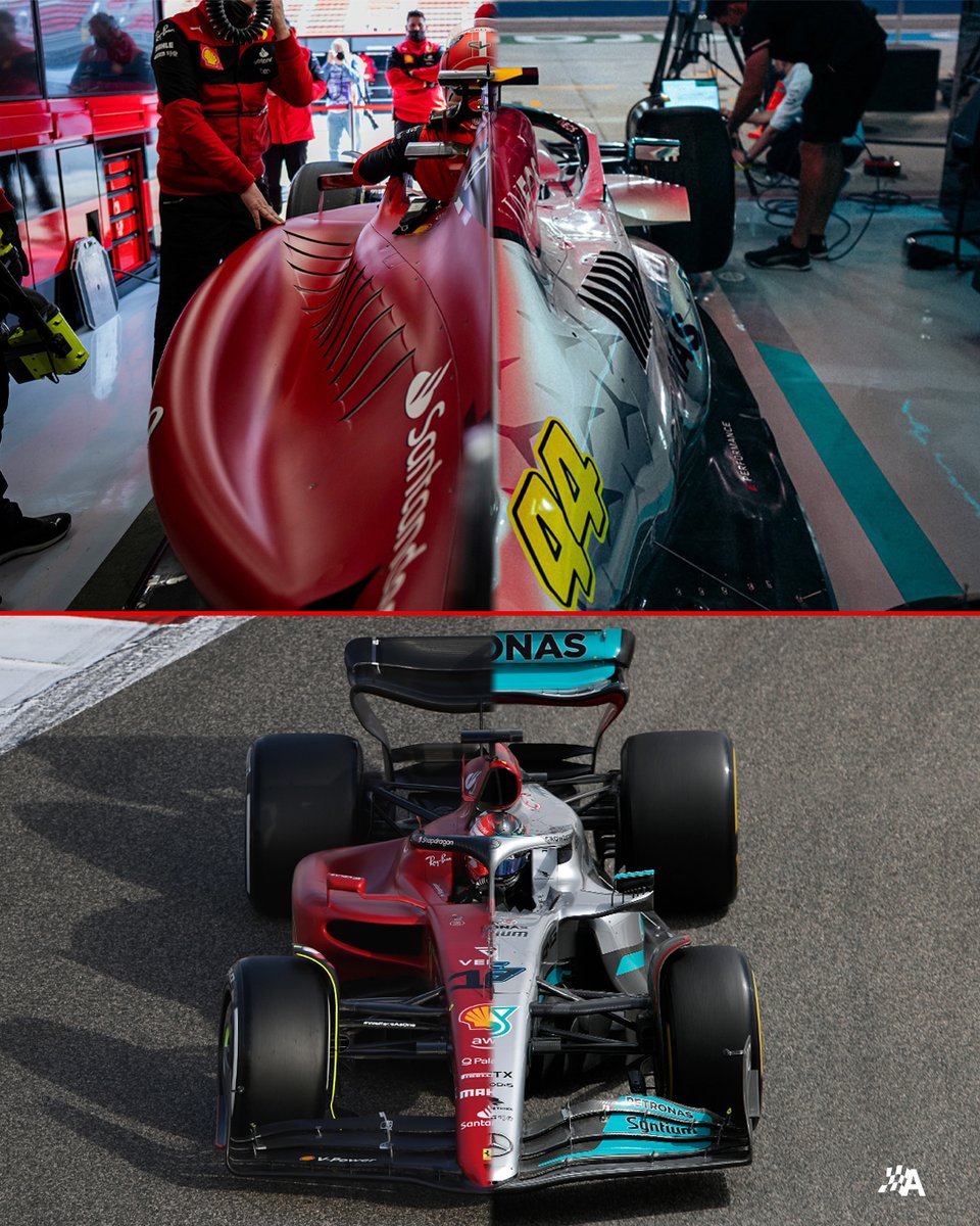 autosport's tweet photo. From the thickest to the thinnest, sidepods have been a big talking point in F1 2022 🗣

#F1Testing #Autosport https://t.co/UYTZLh5oD7