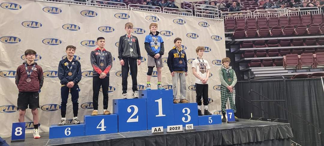 BurgettstownWre's tweet photo. We finish the season with 2 PIAA placers!

Parker Sentipal finishes with a 42-5 season record &amp; a 5th place finish in Hershey!🏅 

Gaven Suica finishes with a 32-10 season record &amp; an 8th place finish in Hershey!🏅 

Next stop,NHSCA and FARGO! Off-season what?!💪#homegrown #wpial https://t.co/ZZUOxdC8aB