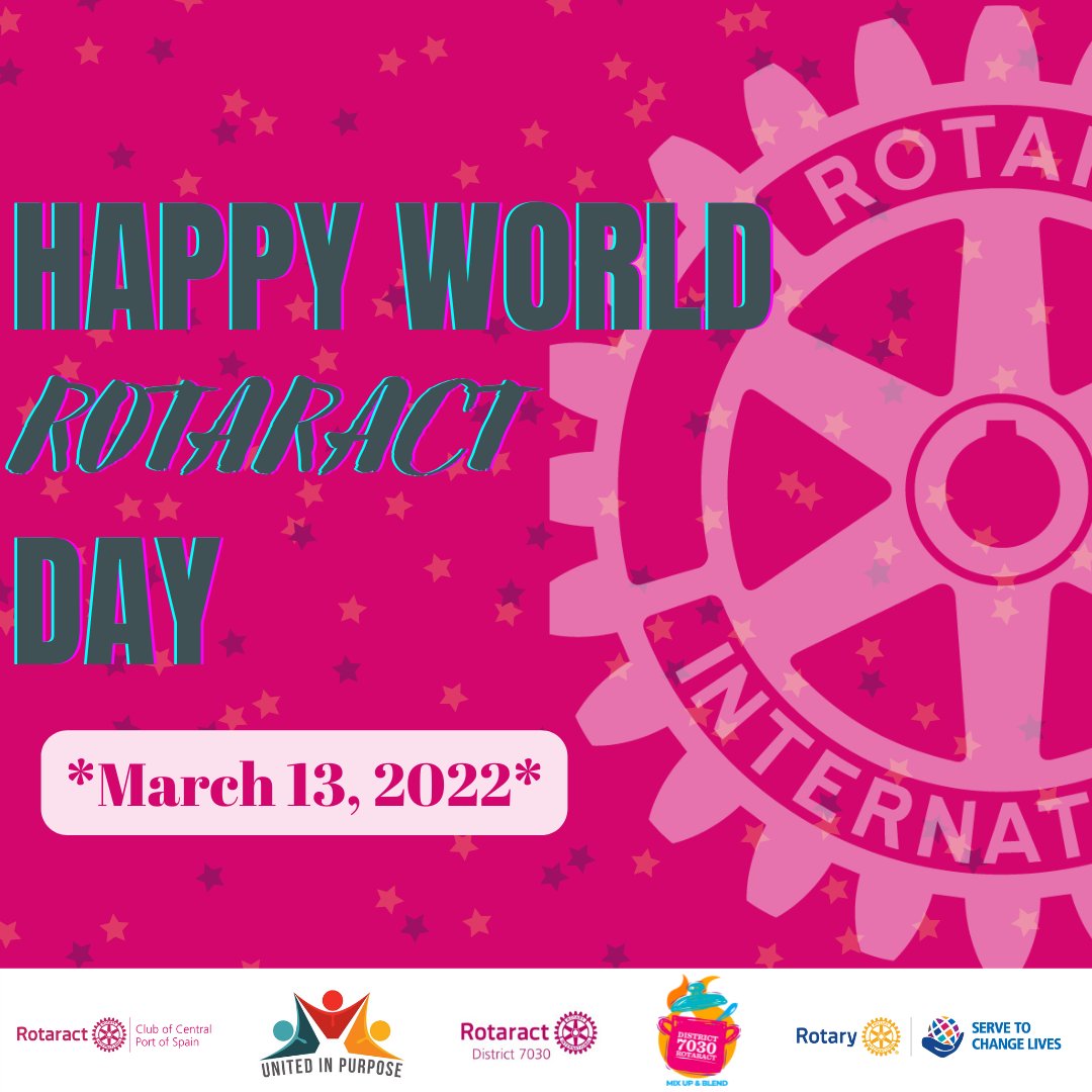 RCCentralPOS's tweet photo. HAPPY WORLD ROTARACT DAY🎉!

Every year, World Rotaract Day is celebrated on March 13th to commemorate its beginning in 1968 and to recognize the services offered by Rotaractors worldwide.

#rccpos 
#rotaryinternational 
#district7030 
#servetochangelives 
#mixupandblend https://t.co/5BHHqdrW7y
