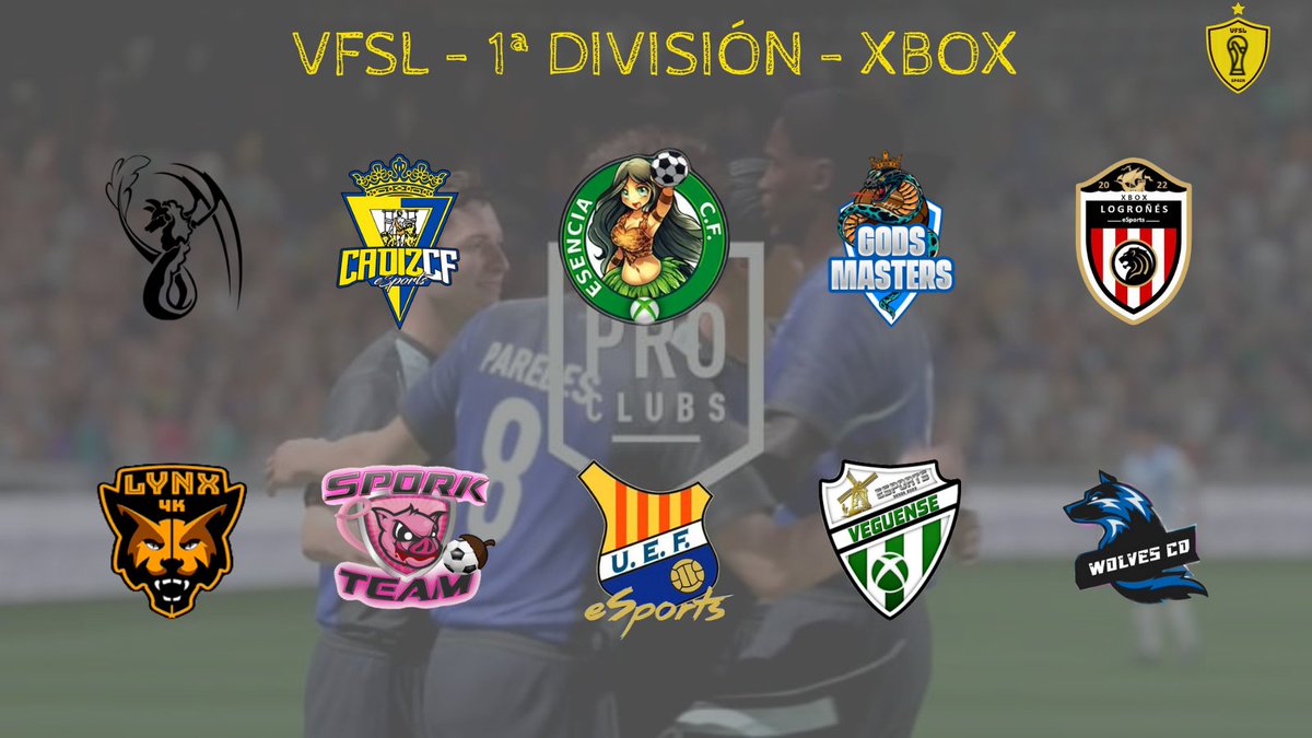 TEMPORADA 1 | <a href="/VFSL_Spain/">VFSL Spain</a> 🏆

Y por fin llegó el estreno de VFSL en la Comunidad de Clubes Pro. Hoy es el día en el que empieza a rodar el balón. 

Estos serán los equipos de XBOX que buscarán la gloria.
 
¡Nos vemos en el terreno de juego!