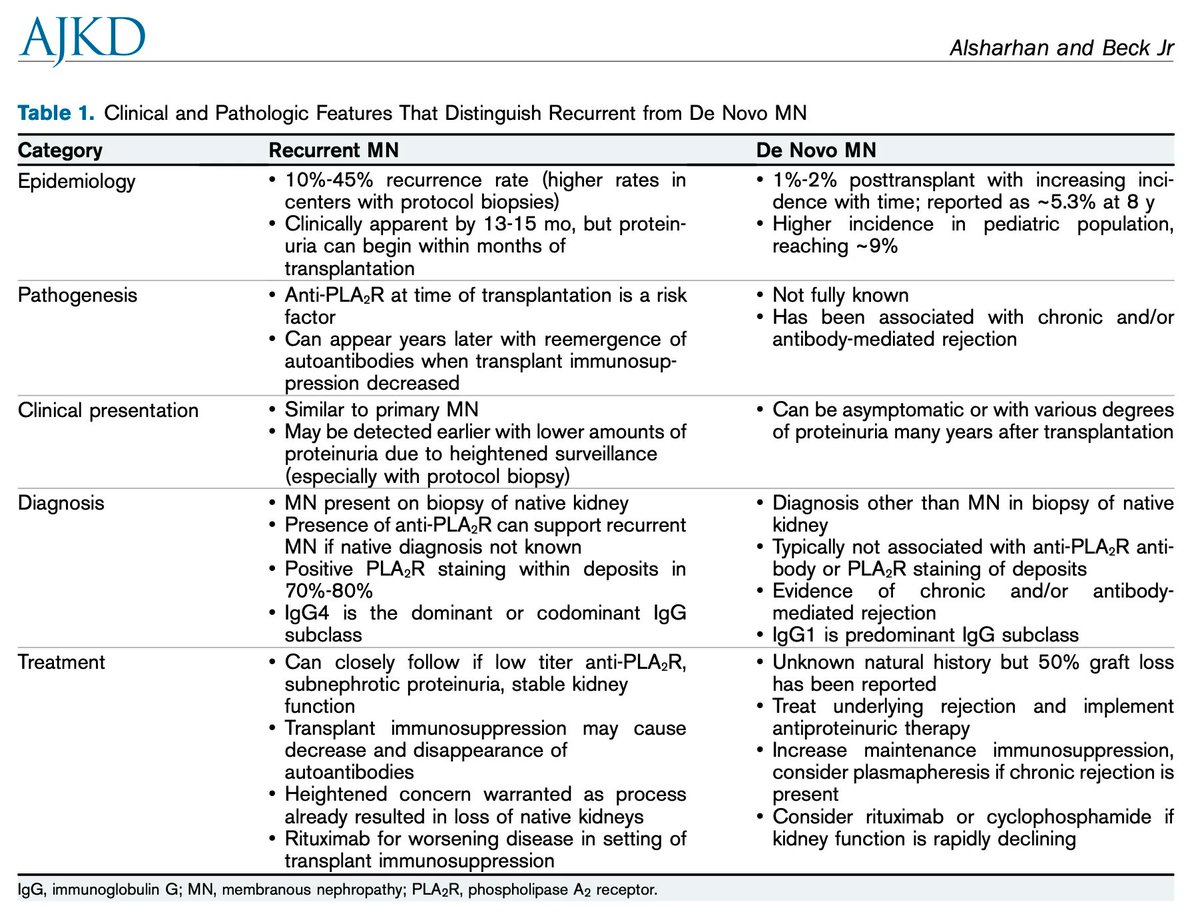 Membranous Nephropathy: Core Curriculum 2021 buff.ly/3pTSs4L (FREE) @LoulwaAlsharhan @LaurenceHBeckJ1 @bu_bmc_renal