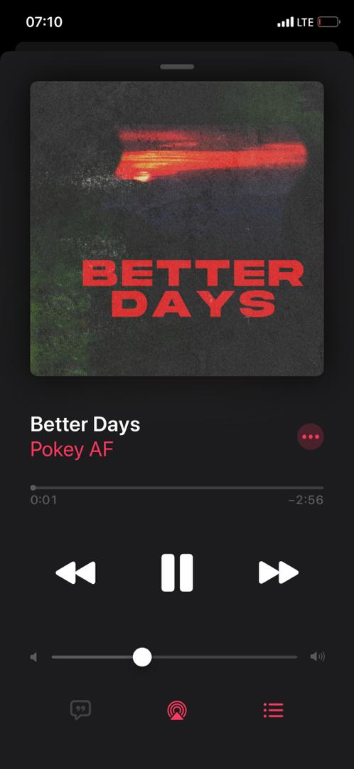 POKEY4F's tweet photo. I'm pleased to announce that my debut single "Better Days" is out now on all your favorite streaming services, link is up in my bio, please go run it up! 😉 https://t.co/rryWTeRKND