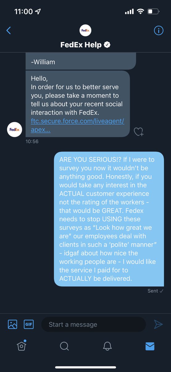 amy_campher's tweet photo. If theres ONE thing Fedex is gonna do, its give u a customer survey &amp; I DONT CARE FOR IT. Do the actual job @FedEx. I didn’t half ass the payment I made to you. I wanna know where my actual package is. I hate being like “package” as if its a fashionova dress - this is a DOCUMENT. https://t.co/74JaozMOXI