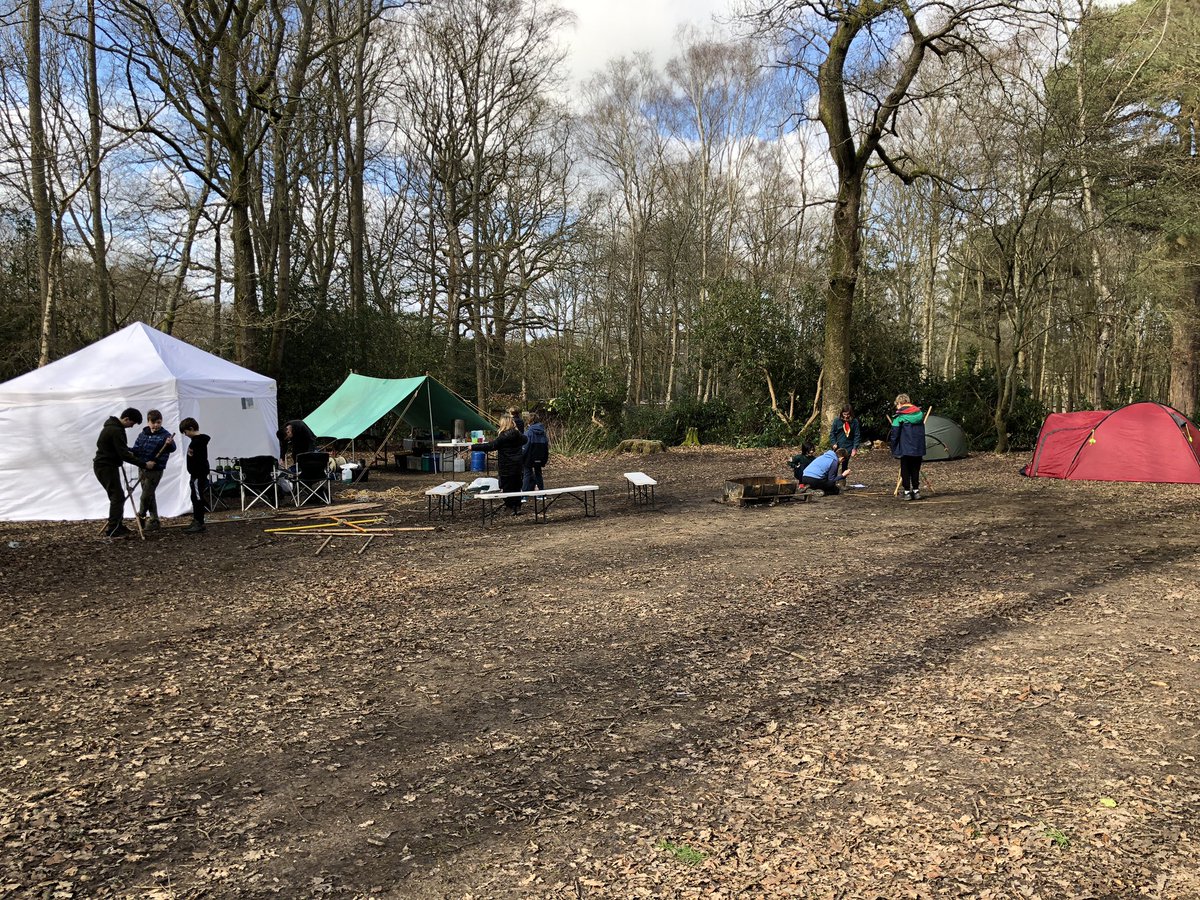 Oatisoatlands's tweet photo. Weekend camp at Bentley Copse, making camp gadgets https://t.co/kFNISC334E