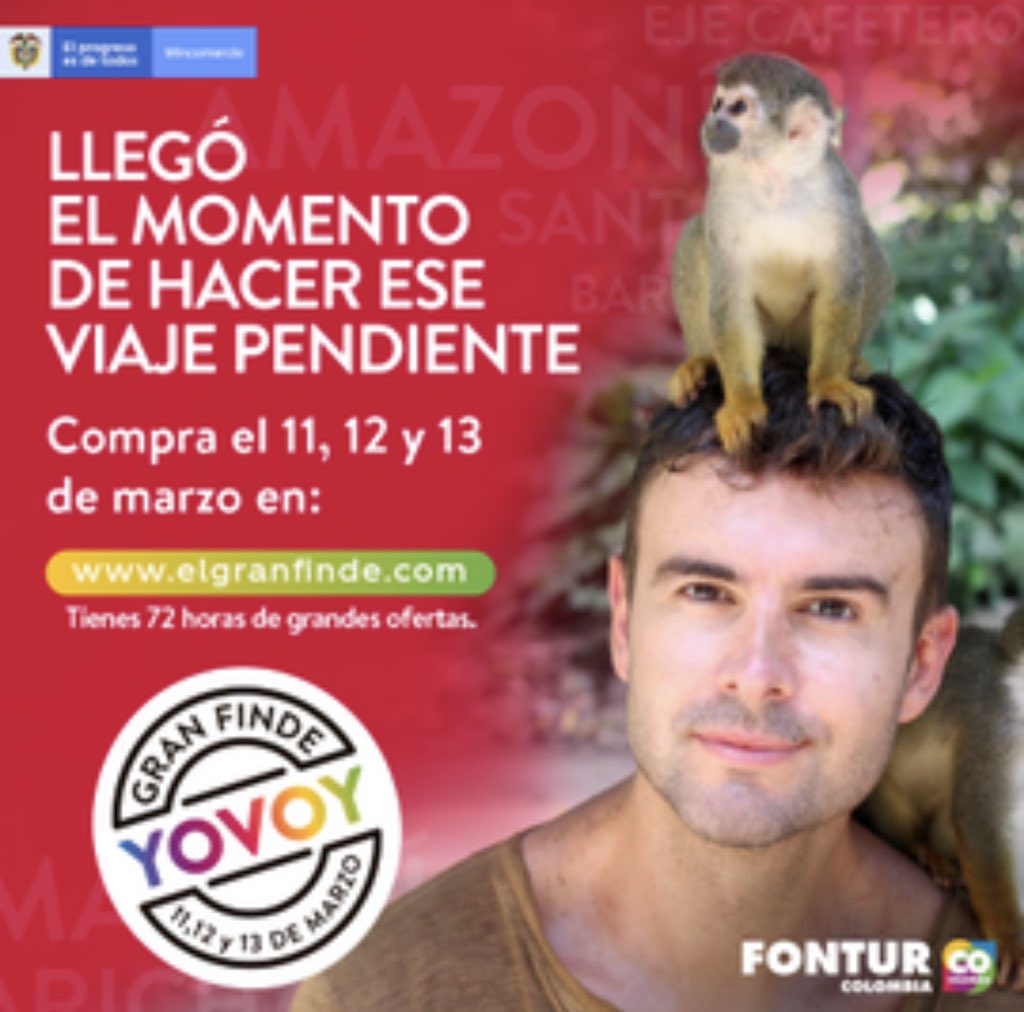 fonturcol's tweet photo. Es momento de decir #YOVOY a recorrer Colombia y aprovechar el #GranFinde con tarifas especiales para todos los viajeros.
Ingresa a https://t.co/7gMU1N44zl del 11 al 13 de marzo y programa tus próximas vacaciones.
-->https://t.co/7gMU1N44zl https://t.co/OIKC7fmrb3