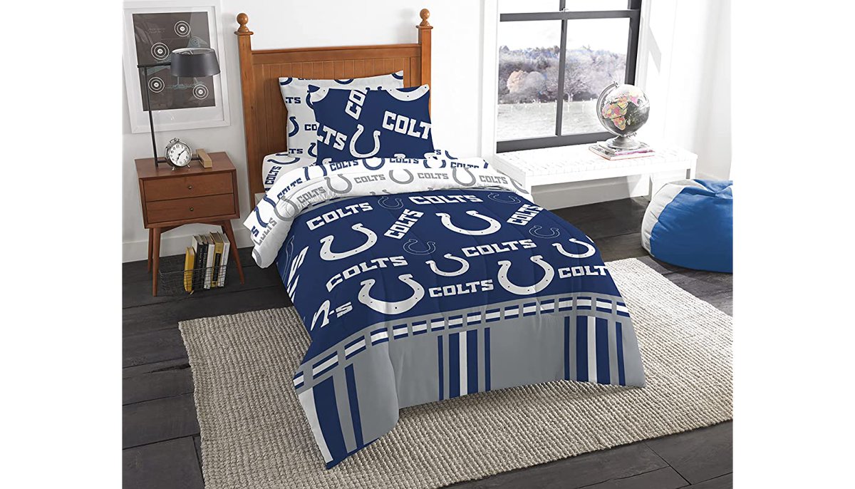 indcolts10's tweet photo. NORTHWEST NFL Indianapolis Colts Bed in a Bag Set, Twin, Rotary
Rating:🌕🌕🌕🌕🌕
$79.99 👍
#northwest #nfl #indianapolis #colts #bed #bag #IndianaColts @indcolts10

https://t.co/5Gz3BYipvw https://t.co/QjZuqoSyYb