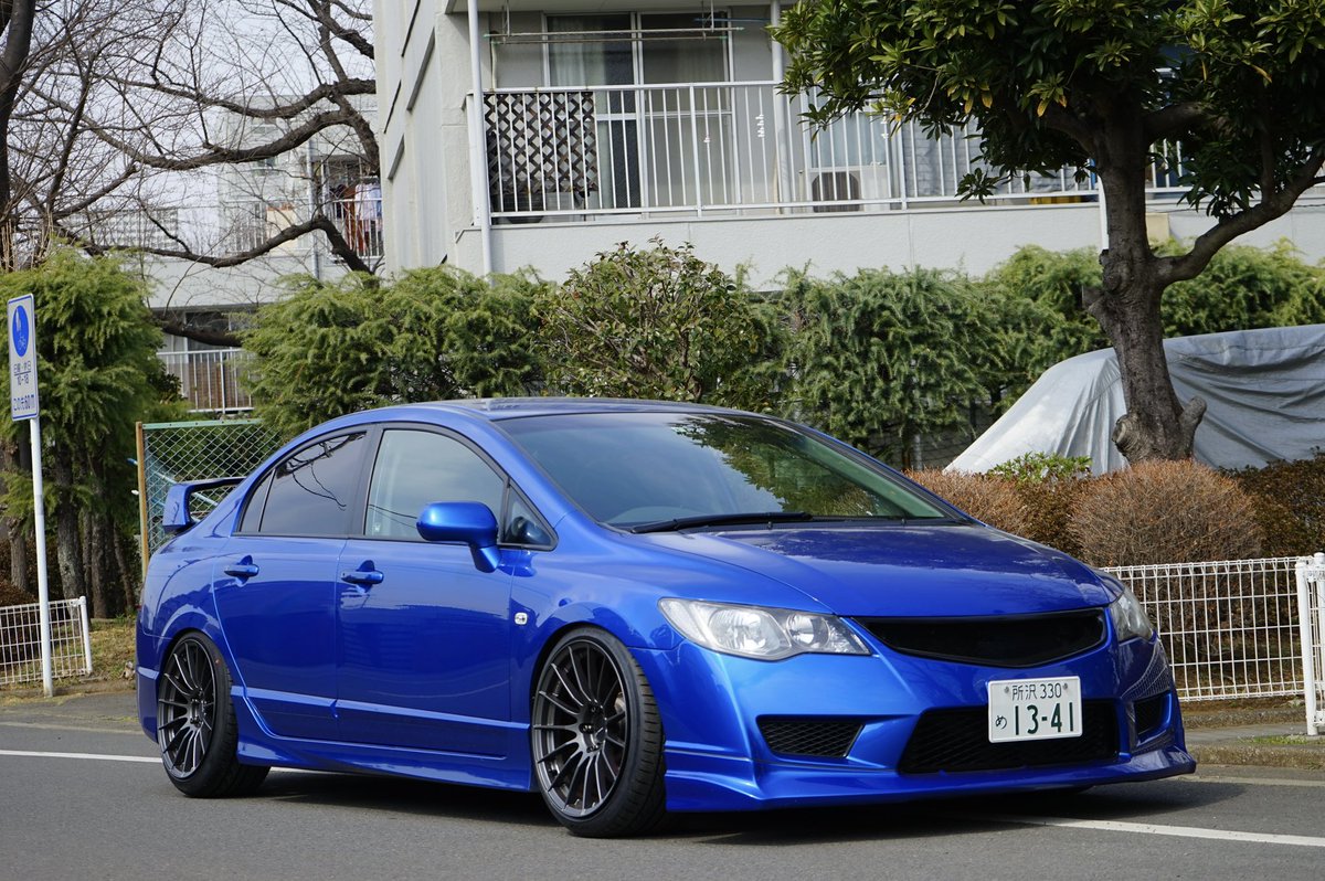 1995_riku's tweet photo. お披露目します😇
ホイール変えて車高下げました！

前後のフェイスデザイン揃えられて理想の車高になったので満足です🤣

#ホンダ乗りと繋がろう2022春 https://t.co/T1EDz3mkgz