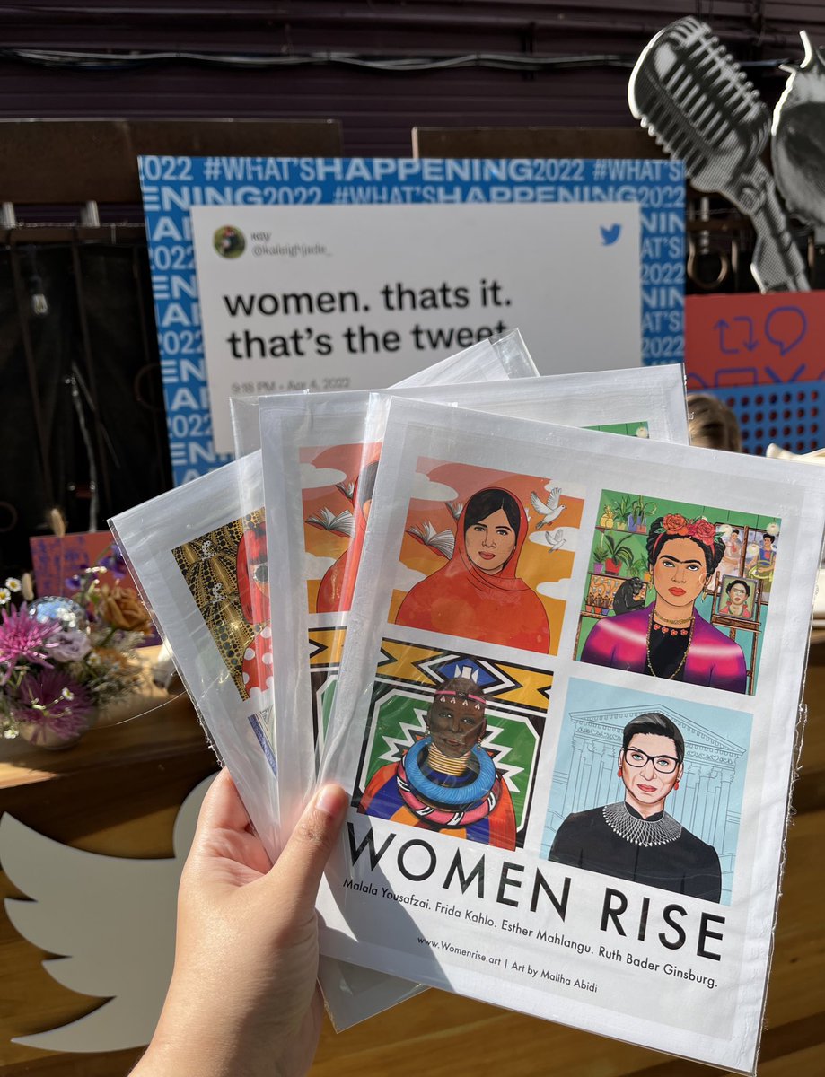 .@WomenriseNFT is at #TwitterHouse at #SxSw and they have free Women Rise limited edition art prints and free totes!

I will be speaking at this event as well. 🥰 #SheInspiresMe Twitter Brunch ☀️
