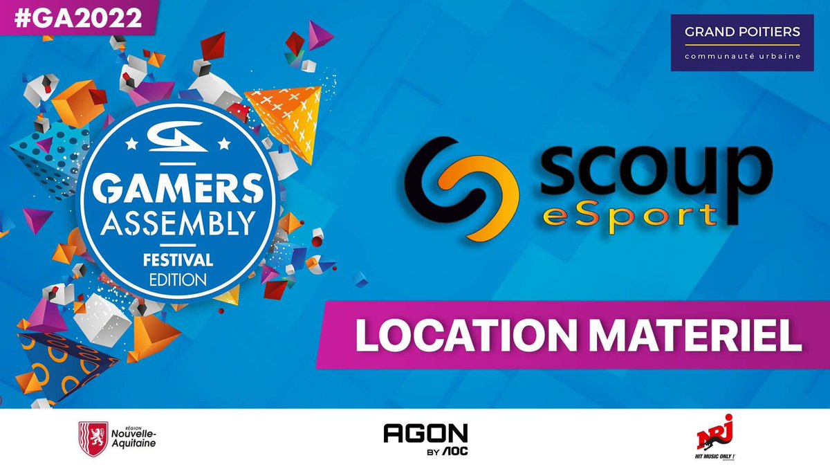 📣Oyé Oyé !📣

Nous serons présent à la #GA2022 
pour vous proposer du matos de qualité, histoire de gagner vos tournois en toute tranquillité 😎 

Ça se passe ici ▶️ my.weezevent.com/gamers-assembl…