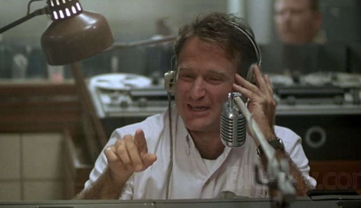 all_about_80s's tweet photo. 1️⃣9️⃣8️⃣7️⃣ Goodmorning Vietnam - Robin Williams as Adrian Cronauer https://t.co/Hme8yVsP9Y