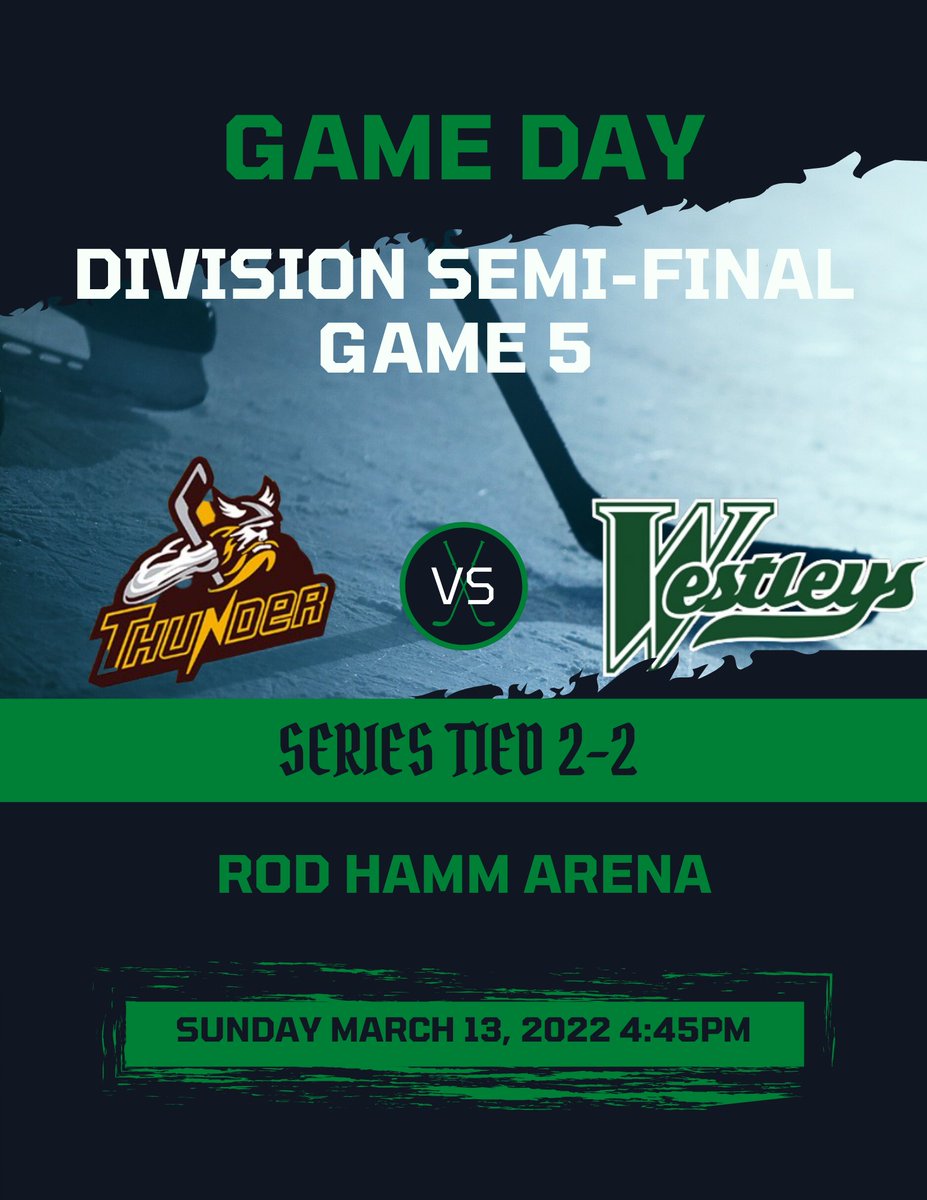 YXEwestleys's tweet image. We're back at it today! Please note today's afternoon game time. Puck drop at 4:45pm.