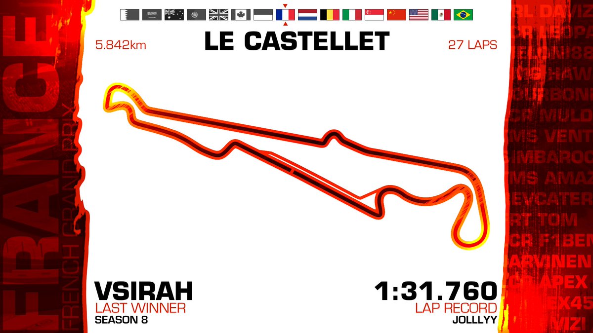 LegacyChRacing's tweet photo. RACE DAY! 🇫🇷

#LCR11 returns to Le Castellet for the French Grand Prix! 💙🤍❤

Round 8 marks the halfway point of our 16 race season: who will come out on top as we return to a track last won by @G_Pedro01 in Season 8? 🤔 https://t.co/Dr0Oh3ux9h