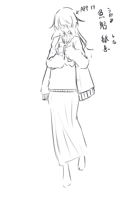 次のCoCでやるキャラのラフ!!!メカクレ!!! 