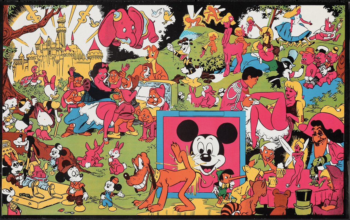 Disneyland Memorial Orgy, famous headshop poster by Wally Wood, 1967. https...