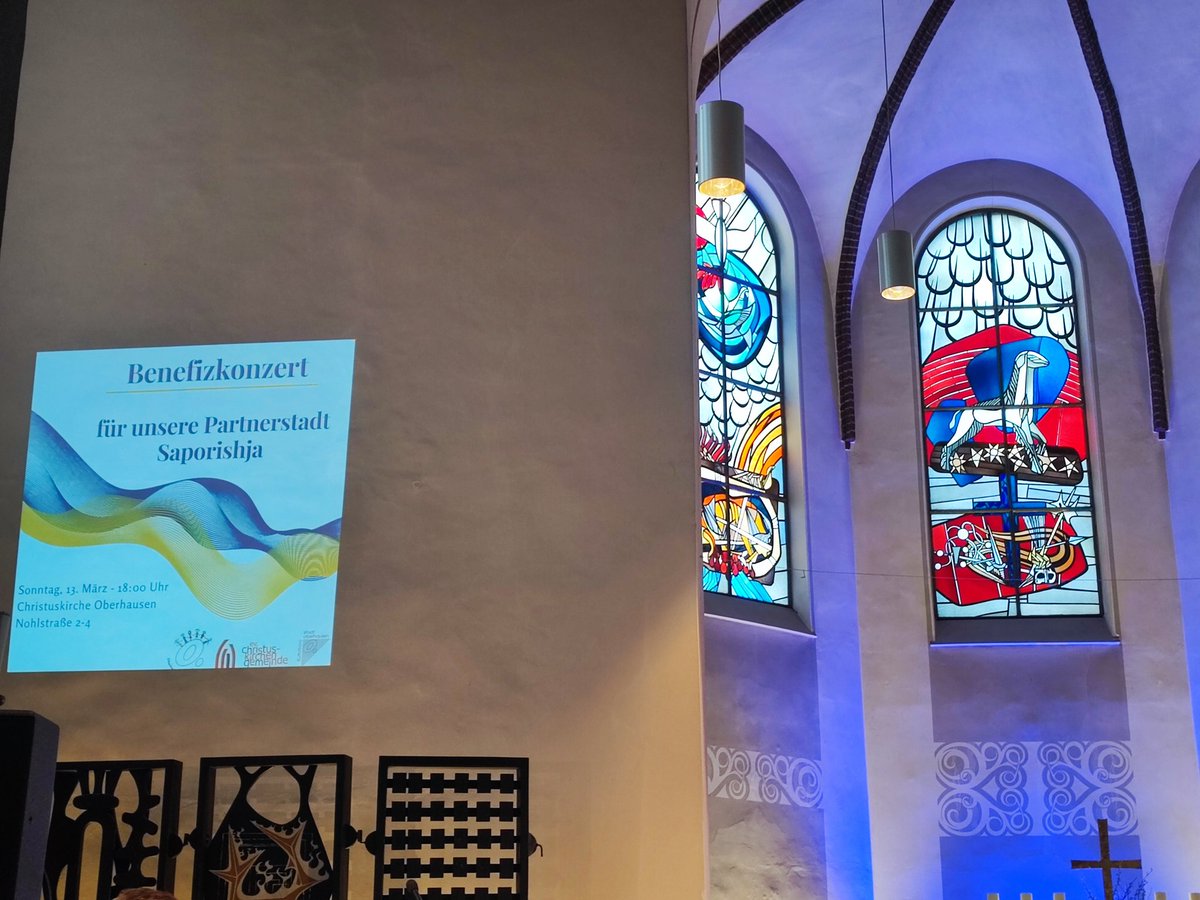 MarktstrasseOB's tweet photo. Um 18 Uhr gibt's heute ein Benefizkonzert für die Partnerstadt Saporishja in der Christuskirche. Die BesucherInnen erwartet ein buntes Programm mit Chor- Orchestermusik, SchauspielerInnen und Liedern. https://t.co/d9qqOq6CgX