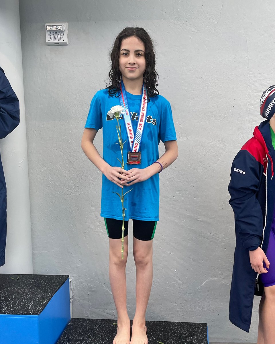AcademyBullets's tweet photo. Olivia Caicedo continues her great swimming with a 🥉in the 10&amp;U 100 IM! #AGState #SpeedingBullets https://t.co/nbBOzu5VxA