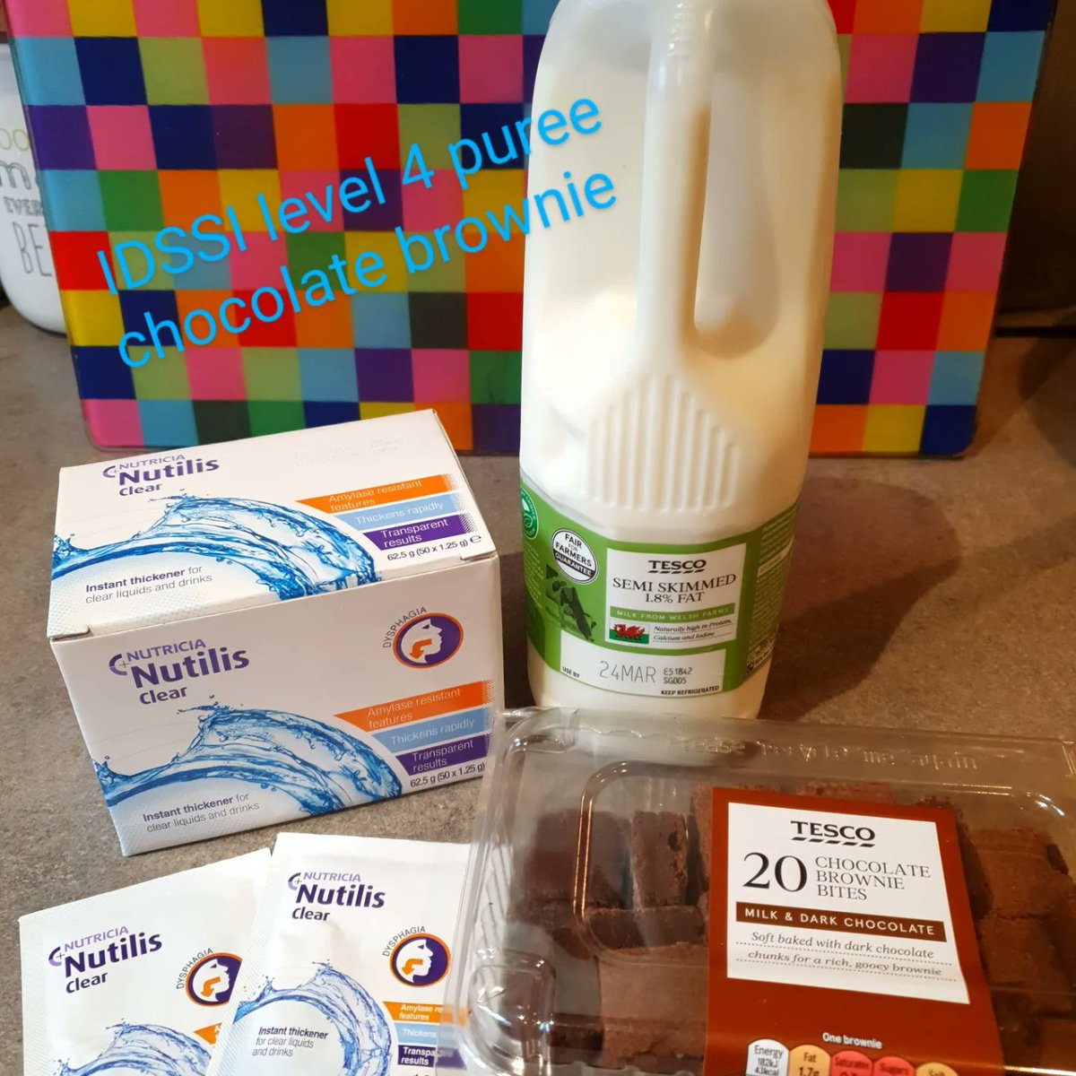 WoollerRebecca's tweet photo. Ingredients ready for swallowing awareness day Wednesday 16th March 2022 #swallowawarenessday2022 @VCRService @CAVUHB_SLT @RCSLT @RCSLTWales @CAVUHB https://t.co/wgk6MLJIy5